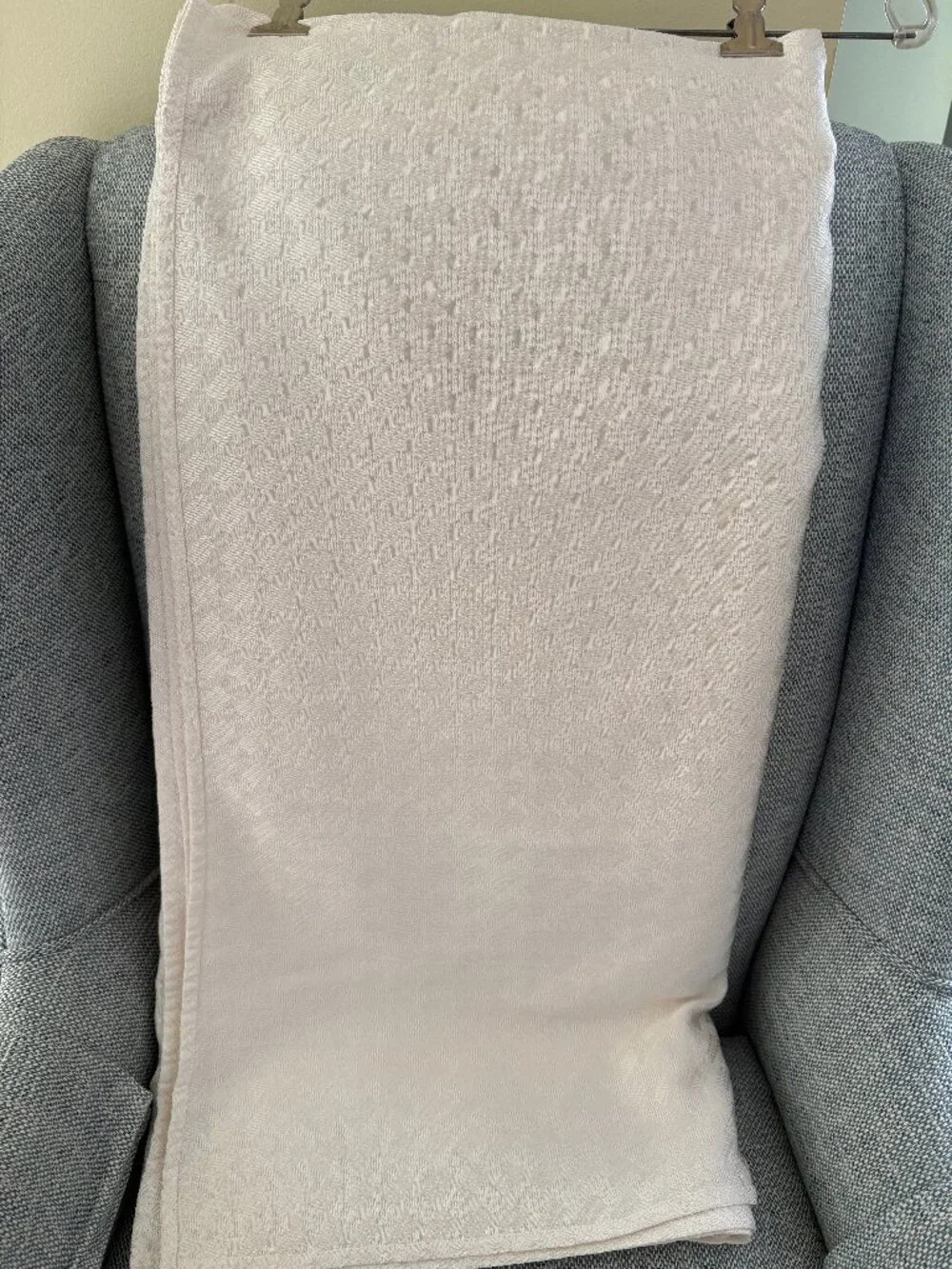 Large Rectangular White Textured Tablecloth  112
